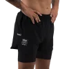 Scramble combination shorts displayed on white background