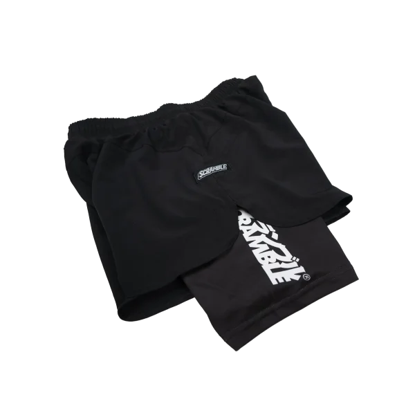 Stylish Scramble Combination Shorts on a white background