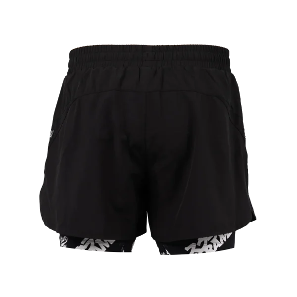 A diverse array of scrambled combination shorts brand logos