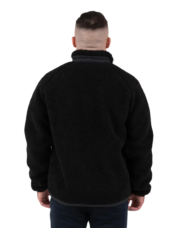 Scramble Mushin Fleece Black 1 Grey and black Scramble Mushin Fleece displayed on a white background.