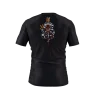 Black Scramble or Dead Rashguard worn by a model.
