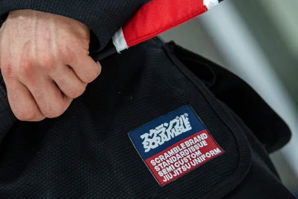 Scramble Standard Issue BJJ Gi on a hanger