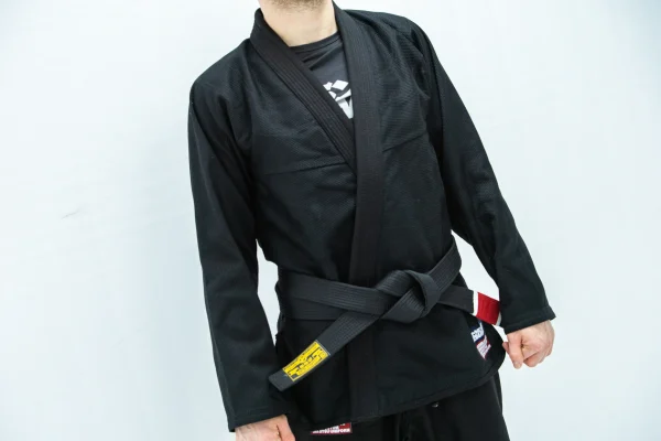 Scramble Standard Issue BJJ Gi in white with blue brand logo
