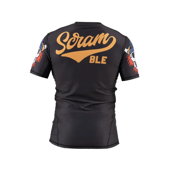 Scramble Viking Rashguard in intense action
