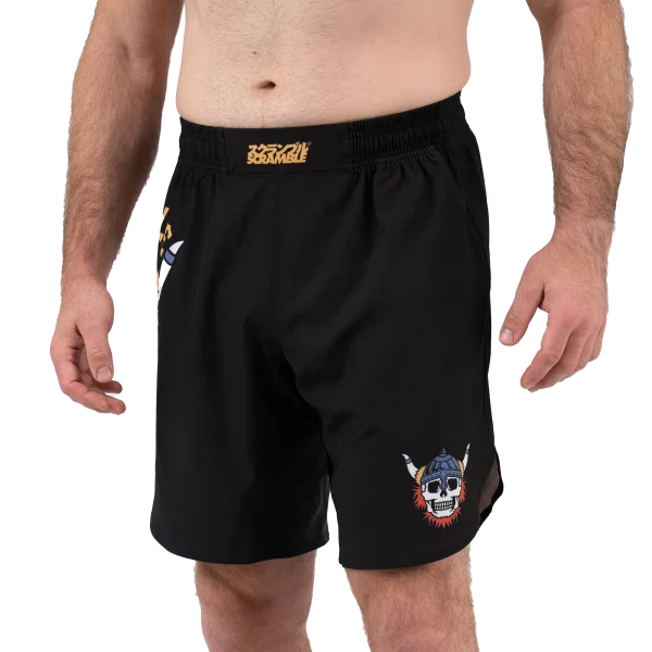 Man wearing Scramble Viking Shorts