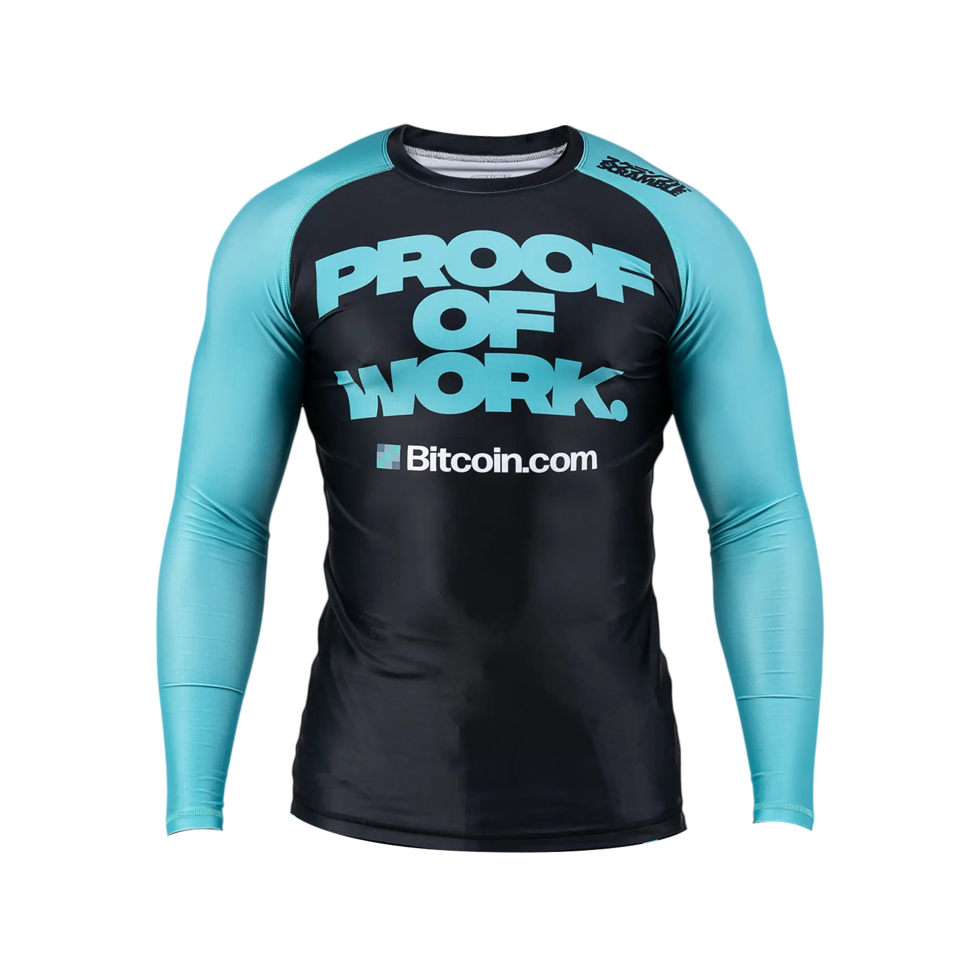 Scramble x Bitcoin.com Rashguard design