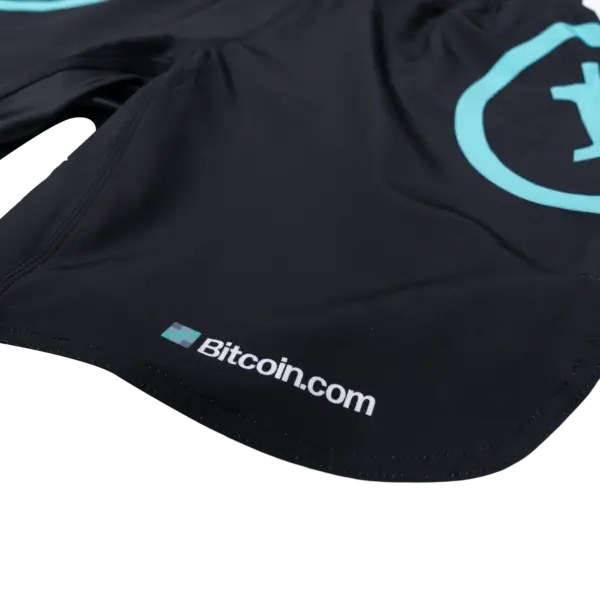 Scramble X Bitcoin Com Shorts Black 3 Scramble x Bitcoin.com premium shorts design