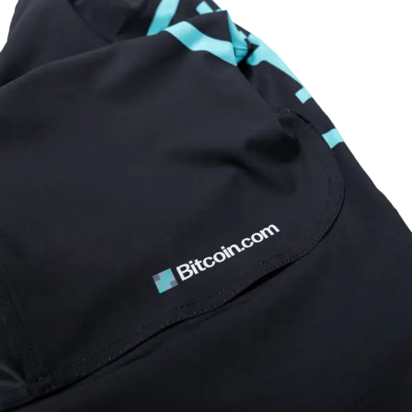 Scramble X Bitcoin Com Shorts Black 5 Colorful logo of Scramble x Bitcoin.com Shorts