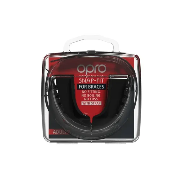 Opro Snap-Fit Braces Mouthguard on a white background