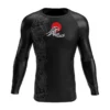 RashTag Tidal Waves Rash Guard on Mannequin A man wearing a RashTag Tidal Waves Rash Guard.