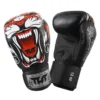 Pair of TUFF Muay Thai boxing gloves with tiger design