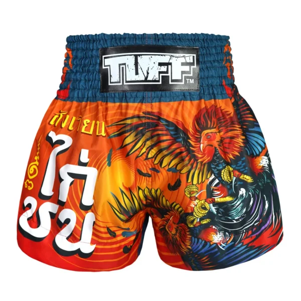 TUFF Muay Thai Shorts Lethwei Rooster MS676 on white background