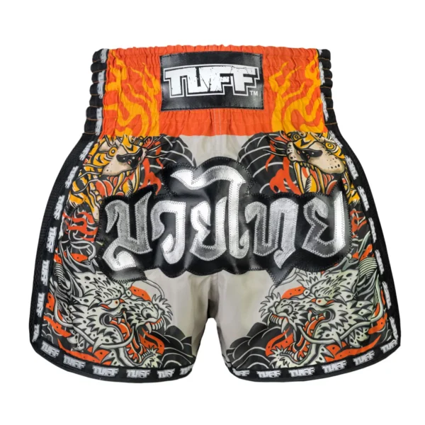 Muay Thai Shorts in New Retro Style featuring a Japanese Yin-Yang symbol