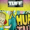 Tuff Kids Muay Thai Shorts The Savage Boy Rms105 Yellow 4 Young boy wearing TUFF Kids Muay Thai Shorts The Savage Boy RMS105.