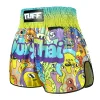 Tuff Kids Muay Thai Shorts We Come In Peace Rms107 Multi Coloured 1 TUFF Kids Muay Thai Shorts with "We Come In Peace" design