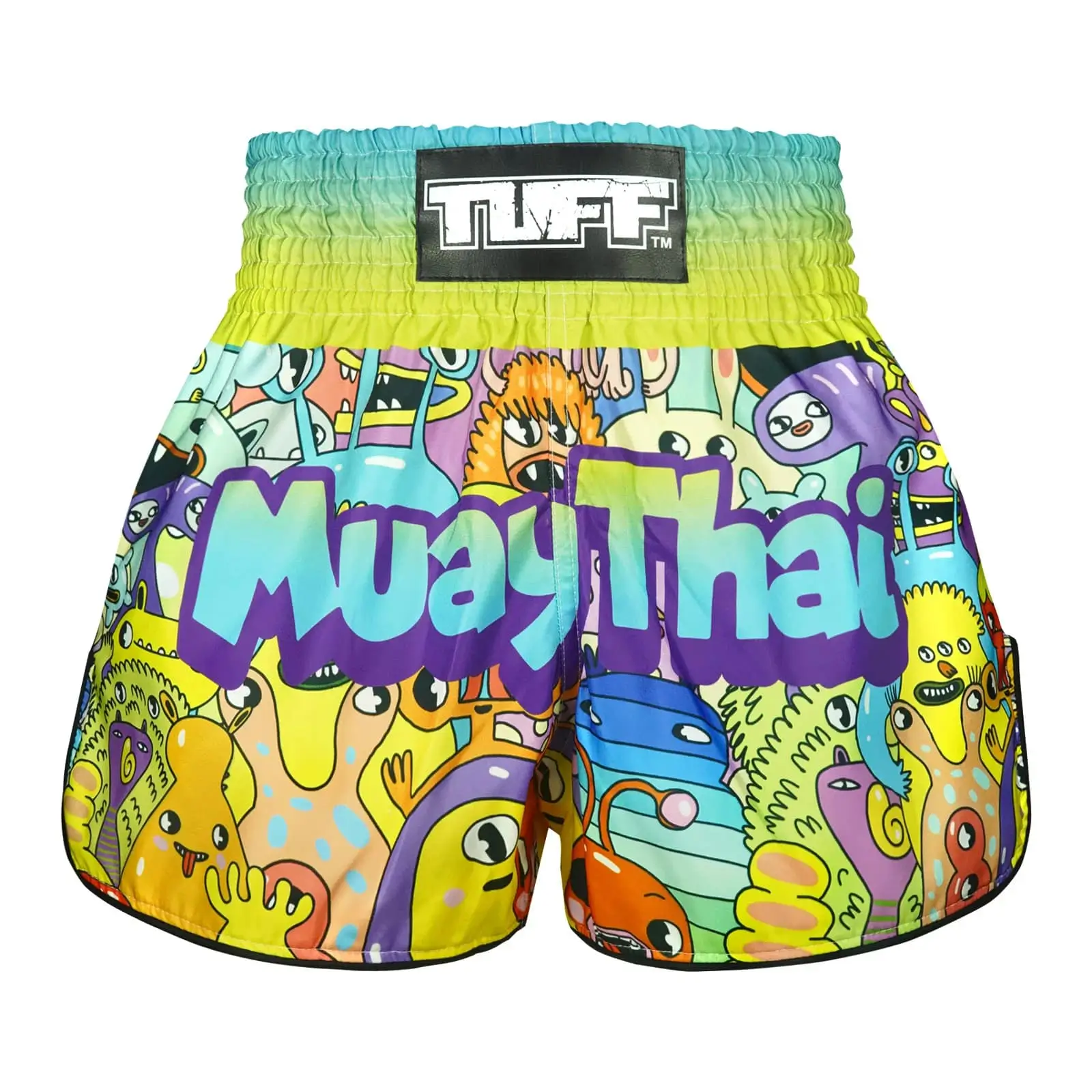 Pair of TUFF Kids Muay Thai Shorts - We Come In Peace RMS107