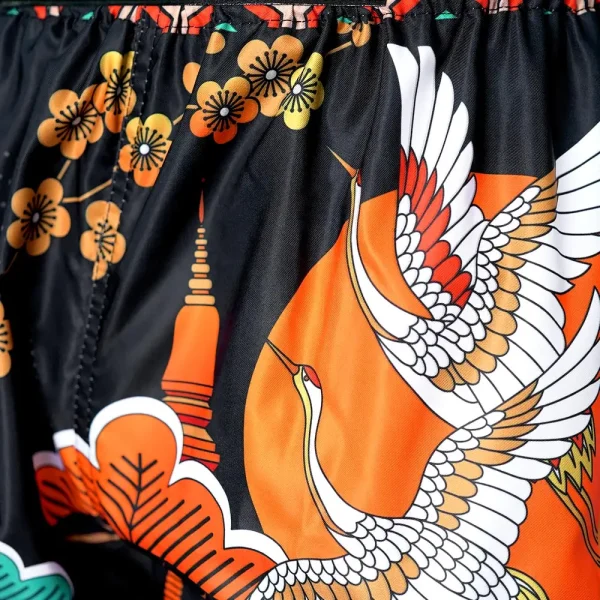 TUFF Muay Thai Shorts Autumn Sunray MS652 on display