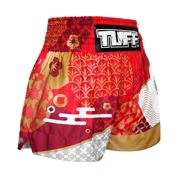 TUFF Muay Thai Shorts Goddess of Sun MS653 in vibrant colors