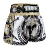 Tuff Muay Thai Shorts Golden Gladiator Ms634 White Gold 2 Close-up of TUFF Muay Thai Shorts Golden Gladiator MS634
