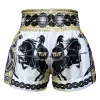 Tuff Muay Thai Shorts Golden Gladiator Ms634 White Gold 3 Man wearing TUFF Muay Thai Shorts Golden Gladiator MS634