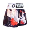 TUFF Muay Thai Shorts featuring a Japanese crane design