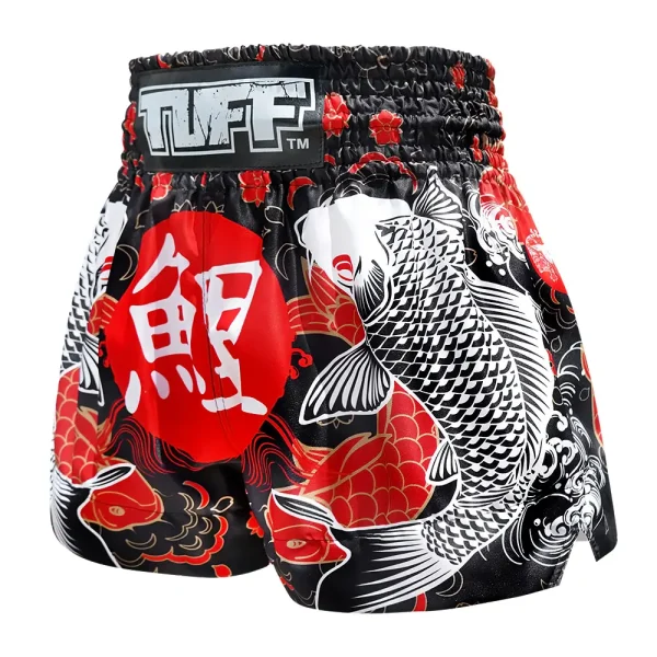 TUFF Muay Thai shorts with Japanese Koi Fish pattern
