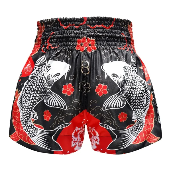TUFF Muay Thai Shorts showcasing Japanese Koi Fish design
