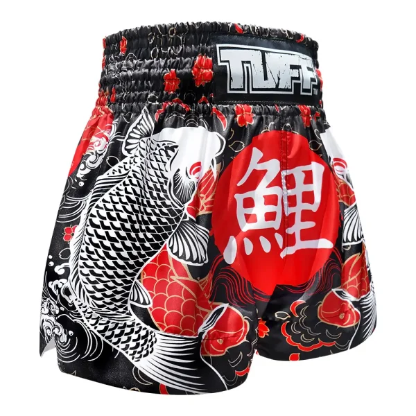 TUFF Muay Thai Shorts with Japanese Koi Fish design