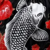 TUFF Muay Thai Shorts Japanese Koi Fish MS638