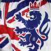 Tuff Muay Thai Shorts King Of Beasts Uk Flag Ms666 White 4 A pair of TUFF Muay Thai Shorts King of Beasts with UK Flag design, model MS666