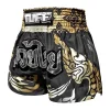 Tuff Muay Thai Shorts King Of Naga Ms631 Black Gold 3 TUFF Muay Thai Shorts King of Naga MS631 in detailed view