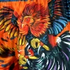 Vibrant TUFF Muay Thai Shorts Lethwei Rooster MS676 displayed against a white backdrop.