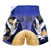 Tuff Muay Thai Shorts Majestic Crane Ms651 Blue 2 TUFF Muay Thai Shorts Majestic Crane MS651