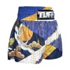 Tuff Muay Thai Shorts Majestic Crane Ms651 Blue 3 TUFF Muay Thai Shorts Majestic Crane MS651 in action