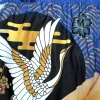 Tuff Muay Thai Shorts Majestic Crane Ms651 Blue 4 TUFF Muay Thai shorts featuring design of Majestic Crane MS651