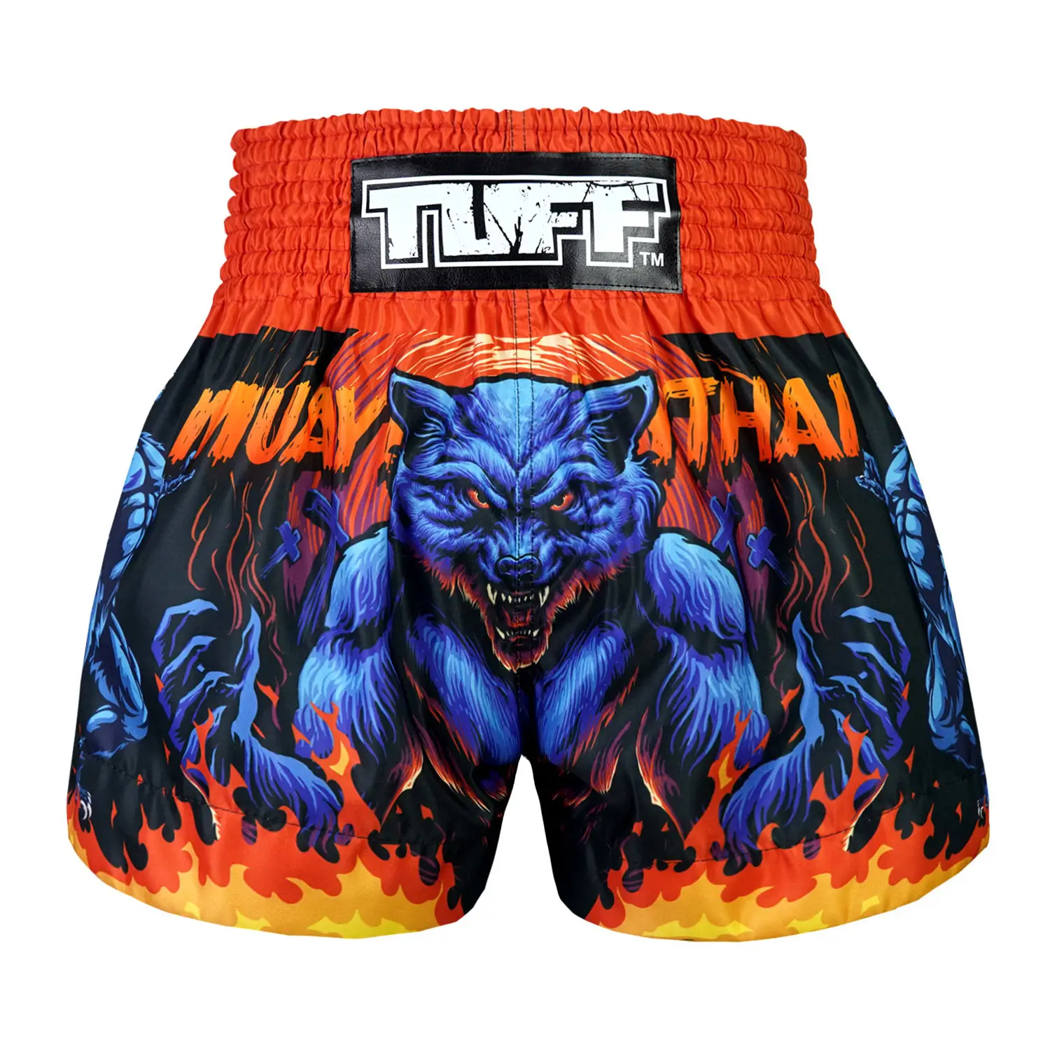 TUFF Muay Thai Shorts Midnight Werewolf MS683