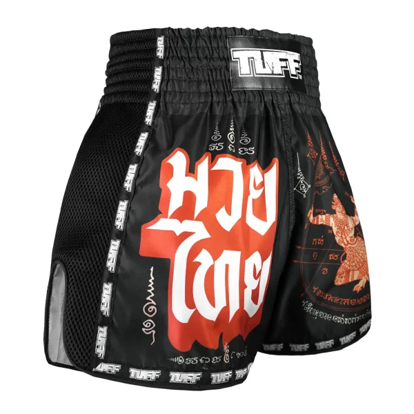 TUFF Muay Thai Shorts New Retro Style Hanuman Flying Raising The Flag MSC102