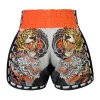 TUFF Muay Thai Shorts in New Retro Style featuring Japanese Yin-Yang Design