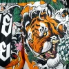 TUFF Muay Thai Shorts New Retro Style Tora Mori to Kingyo MSC105