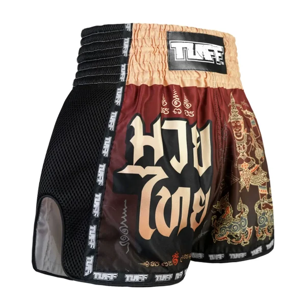 TUFF Muay Thai Shorts New Retro Style Yant Narai Turning the Land MSC101