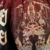 Close up view of TUFF Muay Thai Shorts New Retro Style Yant Narai Turning the Land MSC101