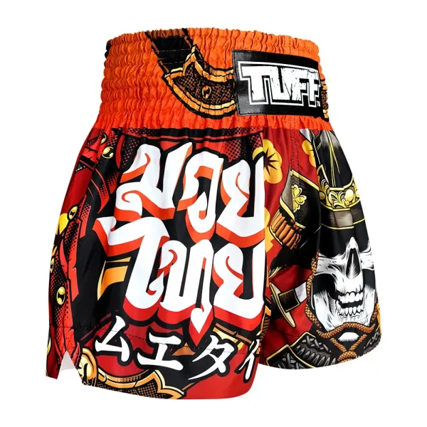 TUFF Muay Thai Shorts with Samurai Skull Artwork