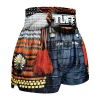 TUFF Muay Thai Shorts The Ashigaru MS656 in striking monochrome tones