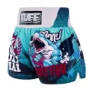 TUFF Muay Thai Shorts The Carcharodon MS673 - Blue in Blue — studio shot