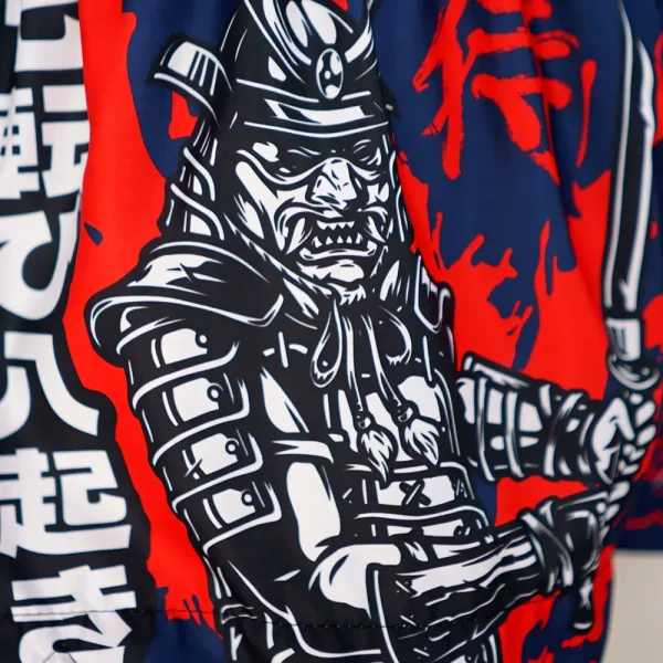 TUFF Muay Thai Shorts The Samurai MS661 in a detailed view