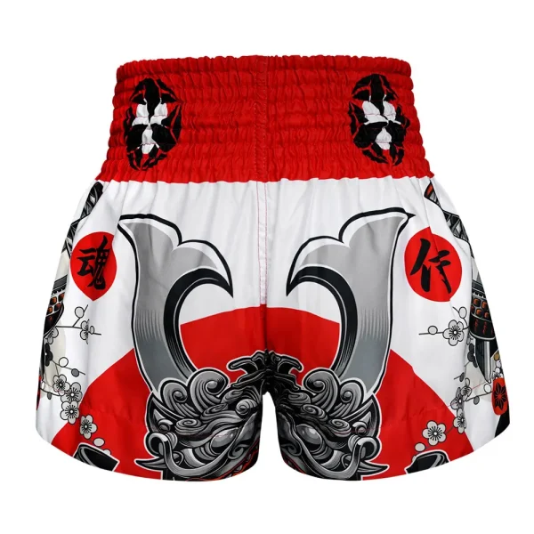 TUFF Muay Thai Shorts The Samurai of Siam MS659 - Black and Gold Design