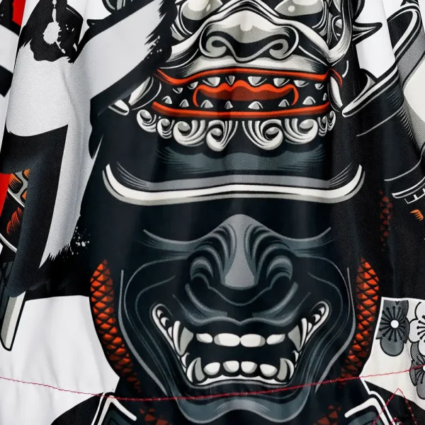 TUFF Muay Thai Shorts The Samurai of Siam MS659 in action