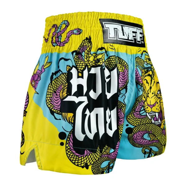 Muay Thai shorts with Tiger and Python design MS685 from TUFF