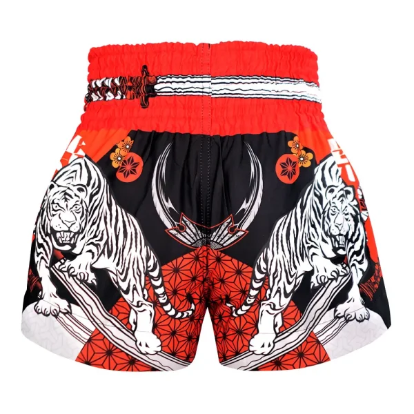 TUFF Muay Thai Shorts Tora Samurai MS660 in a black and gold design