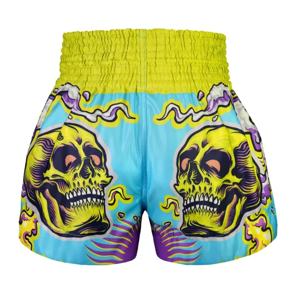 TUFF Muay Thai Shorts with Trippy Skull Design MS682